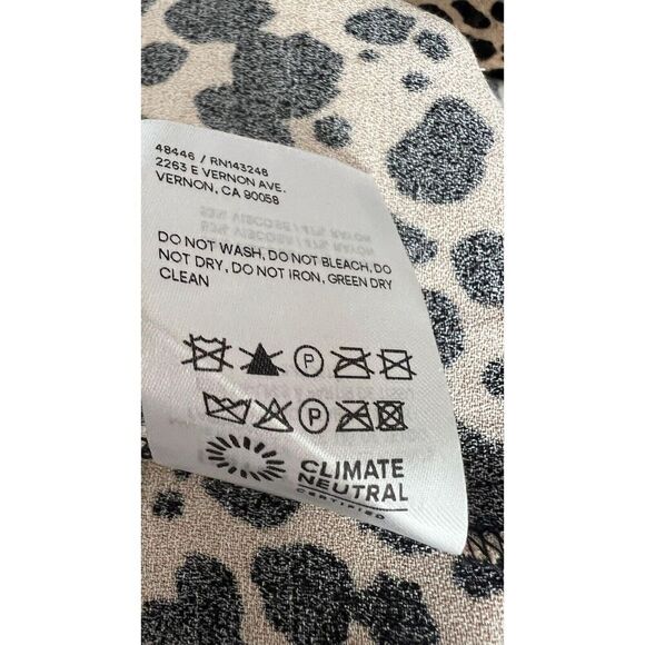 Reformation Elton Midi Dress Womens Size 0 Leopard Print Cutout Short Sleeve - Picture 8 of 8